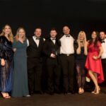 BT picks up Business Improvement Strategy award from host Katherine Ryan (left) and sponsor Wales & West Utilities